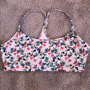 Floral sports bra